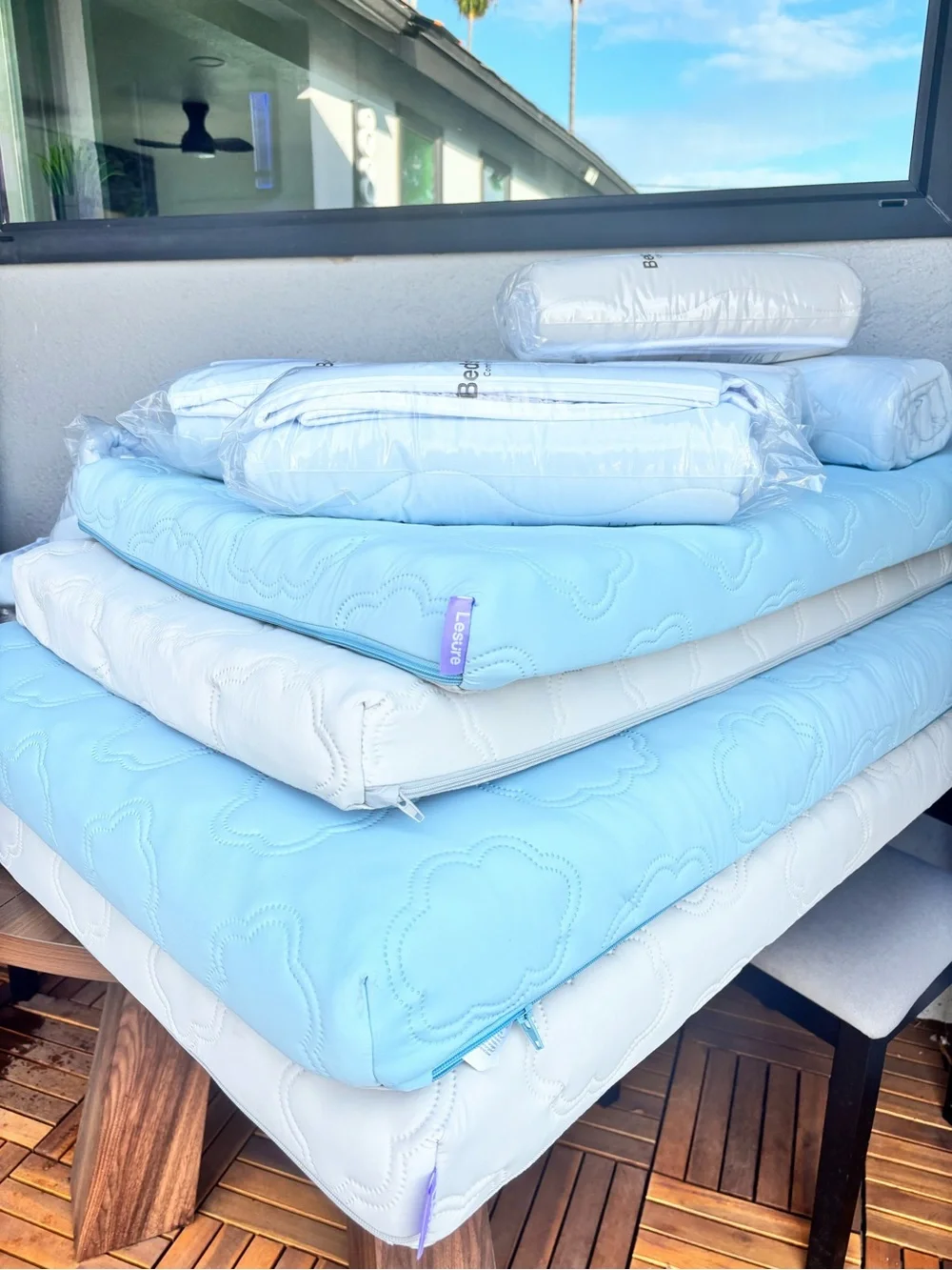 BESURE SUPER FRESH BLUE COOLING ORTHOPEDIC MATTRESS PAD FOR PETS
